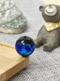 Lampwork Glass Beads Round 8-14mm Glow In The Dark Gold Foil Vintage 10pcs 7