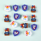 USA 250th Anniversary Silicone Focal Beads Patriotic Shapes 3D 20pcs 5