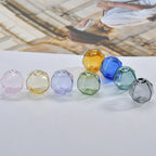 Transparent Faceted Hollow Polygonal Glass Beads 16mm 10pcs 3