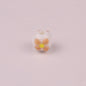 Lampwork Glass Beads Tiny Four Petal Flower Round 12mm 10pcs 7