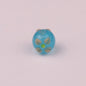 Lampwork Glass Beads Tiny Four Petal Flower Round 12mm 10pcs 11