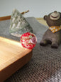 Lampwork Glass Beads Round 8-14mm Glow In The Dark Rose Pattern 1pc 9