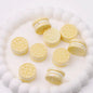 UV Plating Oreo Biscuit Resin Beads 12x23mm Glossy Multicolor 50pcs 10