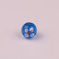 Lampwork Glass Beads Tiny Four Petal Flower Round 12mm 10pcs 9