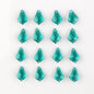 Electroplated Maple Leaf Glass Beads 11x16mm Double-Sided Single Hole 30pcs 12