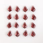 Electroplated Maple Leaf Glass Beads 11x16mm Double-Sided Single Hole 30pcs 15