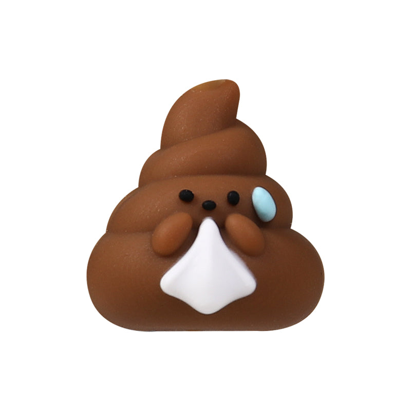 Silicone 3D Focal Beads Tissue Poop Smiling Face Detail 12
