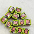 Osamu Harada Series Square Acrylic Beads 14mm Pattern 10pcs 5
