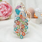 Rhinestone Peacock Keychain Metal Crystal Pink Iridescent Colors 3