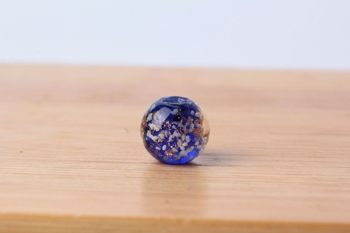 Transparent Round Glass Beads 10mm Multicolor Colored Glaze 10pcs 5