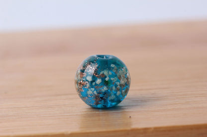 Transparent Round Glass Beads 10mm Multicolor Colored Glaze 10pcs 13