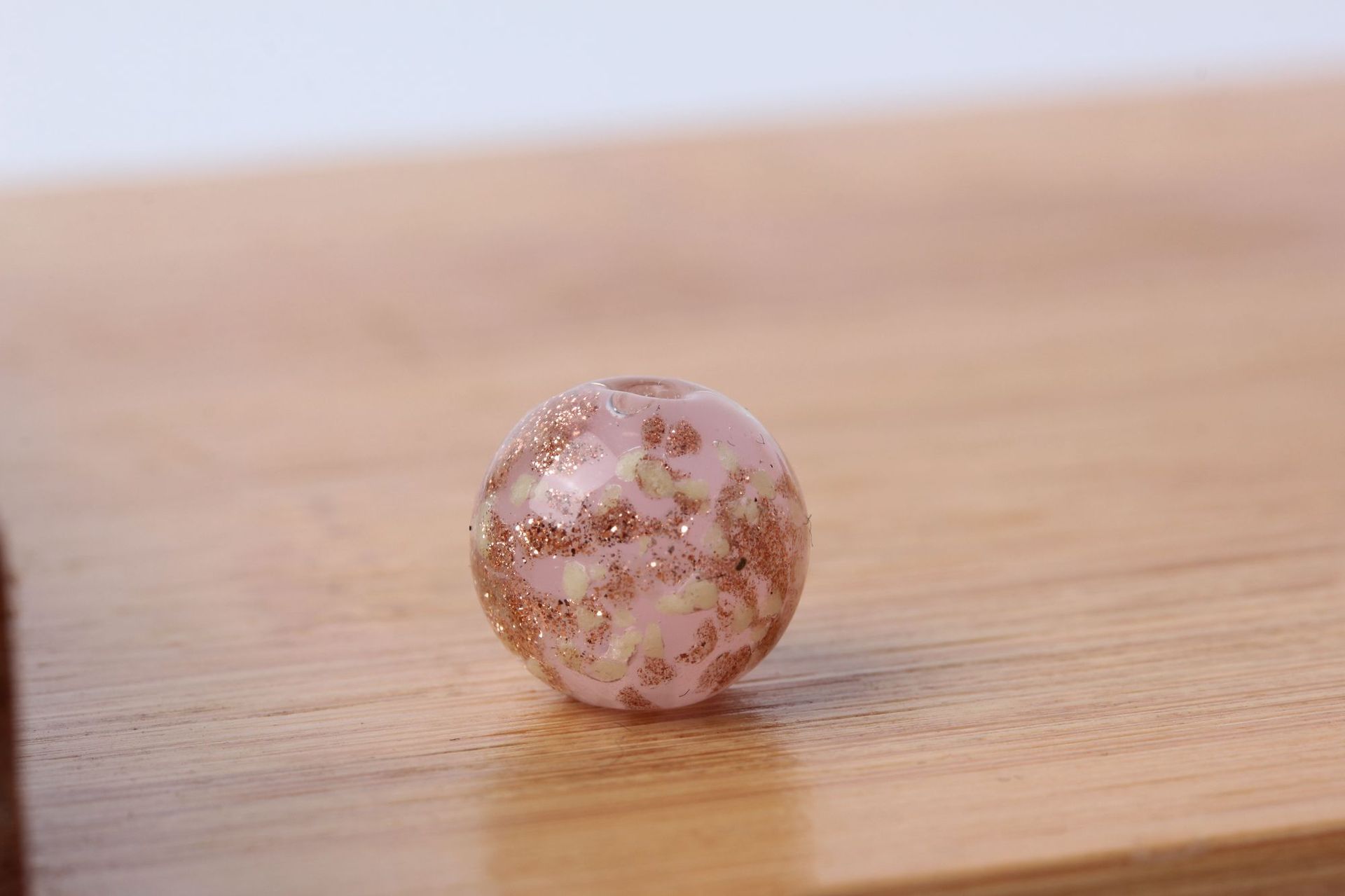 Transparent Round Glass Beads 10mm Multicolor Colored Glaze 10pcs 12