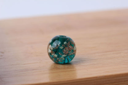 Transparent Round Glass Beads 10mm Multicolor Colored Glaze 10pcs 15