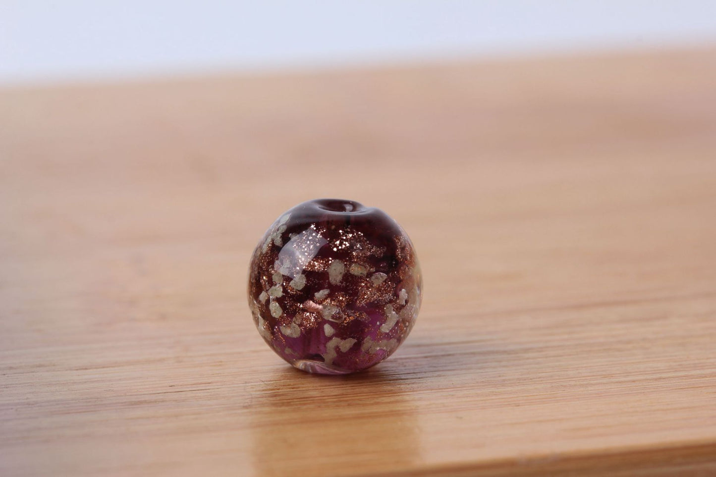 Transparent Round Glass Beads 10mm Multicolor Colored Glaze 10pcs 6