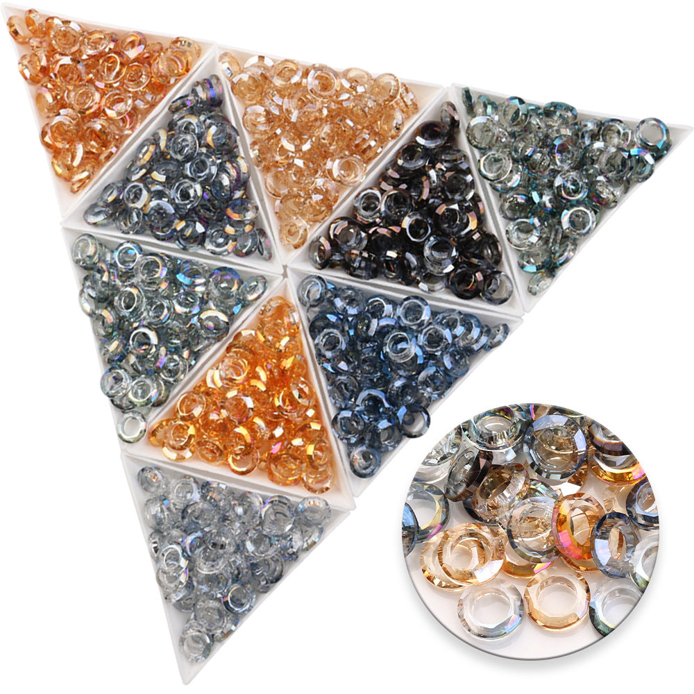 Glass Faceted Spacer Beads 8mm Large Hole 50pcs 2
