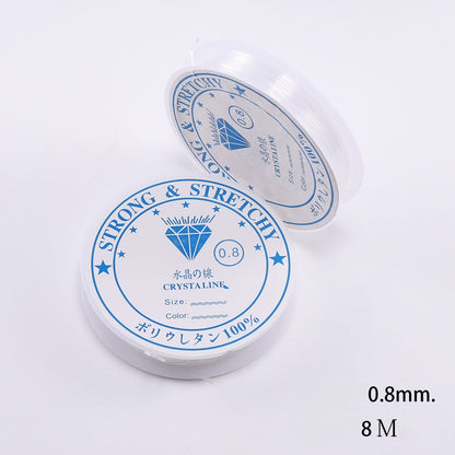 Transparent Crystal Elastic Cord Stretchy Jewelry Thread 0.4-1mm Roll 10