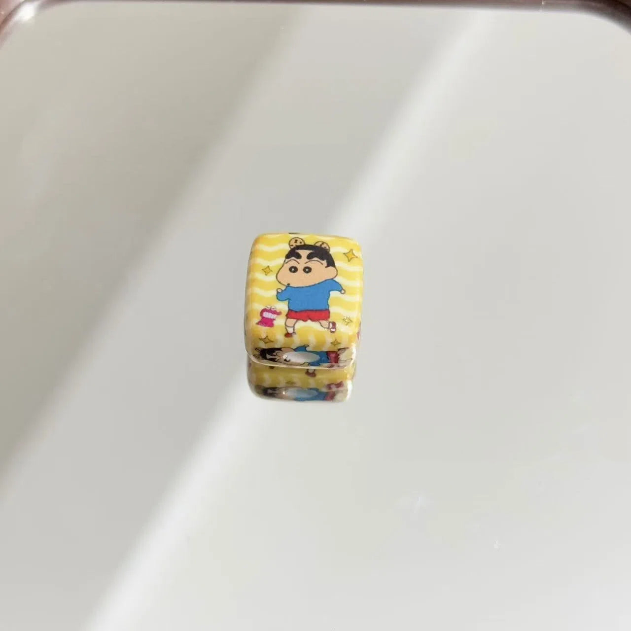 Anime Crayon Shin Chan Printed Acrylic Square Beads 14mm 10pcs 5
