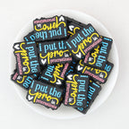 Silicone Rectangle Focal Beads I Put The Procrastinate Quote 20pcs