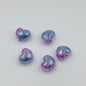 Gradient Heart Acrylic Beads 22mm Dual Color Crackle 50pcs 5