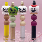 Silicone 3D Halloween Skull and Teeth Apple Focal Beads 20pcs
