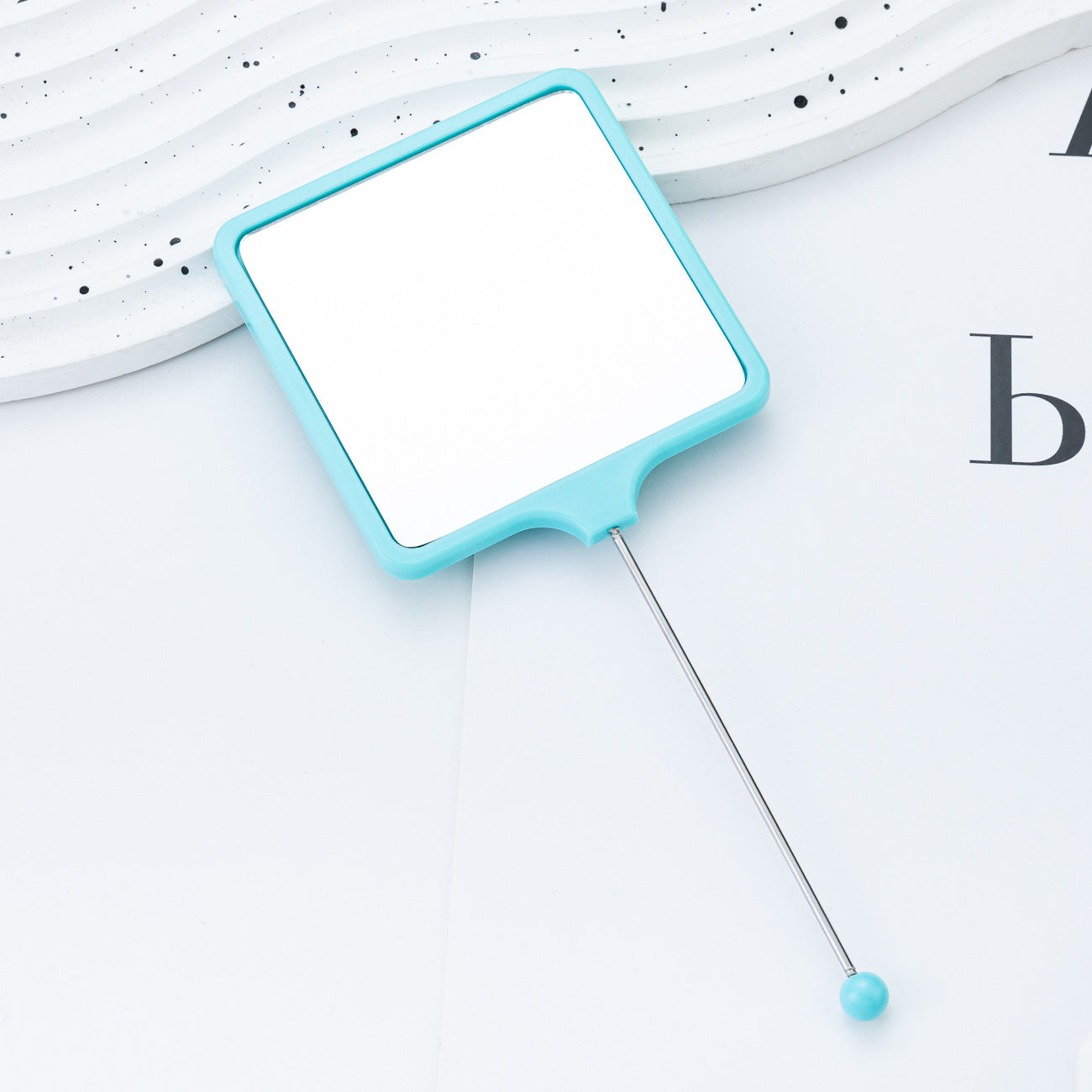 Beadable Plastic Mirrors Handheld Square