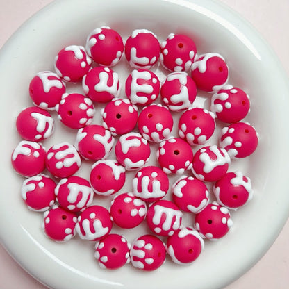Hand Painted Jelly Bean Acrylic Beads 16mm Cream Colors 10pcs 13