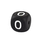 12mm Number Cube Square Silicone Beads Wholesale Black 0