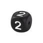 12mm Number Cube Square Silicone Beads Wholesale Black 2