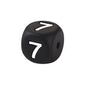 12mm Number Cube Square Silicone Beads Wholesale Black 7