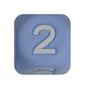 12mm Number Cube Square Silicone Beads Wholesale Blue 2