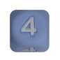 12mm Number Cube Square Silicone Beads Wholesale Blue 4