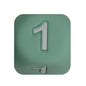 12mm Number Cube Square Silicone Beads Wholesale Green 1