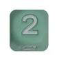 12mm Number Cube Square Silicone Beads Wholesale Green 2