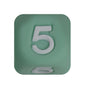 12mm Number Cube Square Silicone Beads Wholesale Green 5