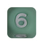 12mm Number Cube Square Silicone Beads Wholesale Green 6