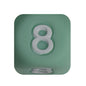 12mm Number Cube Square Silicone Beads Wholesale Green 8