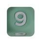 12mm Number Cube Square Silicone Beads Wholesale Green 9