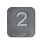 12mm Number Cube Square Silicone Beads Wholesale Grey 2