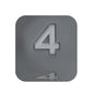 12mm Number Cube Square Silicone Beads Wholesale Grey 4
