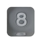 12mm Number Cube Square Silicone Beads Wholesale Grey 8