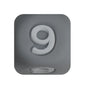 12mm Number Cube Square Silicone Beads Wholesale Grey 9