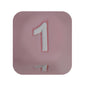 12mm Number Cube Square Silicone Beads Wholesale Pink 1