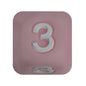 12mm Number Cube Square Silicone Beads Wholesale Pink 3