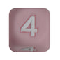 12mm Number Cube Square Silicone Beads Wholesale Pink 4