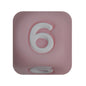 12mm Number Cube Square Silicone Beads Wholesale Pink 6