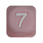 12mm Number Cube Square Silicone Beads Wholesale Pink 7