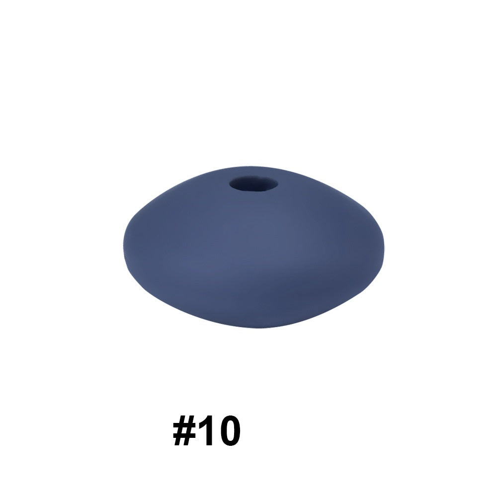 12mm Silicone Spacer Beads Multi Color Soft Matte Finish 50pcs