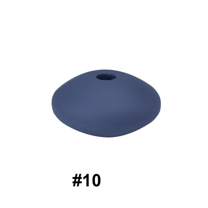 12mm Silicone Spacer Beads Multi Color Soft Matte Finish 50pcs
