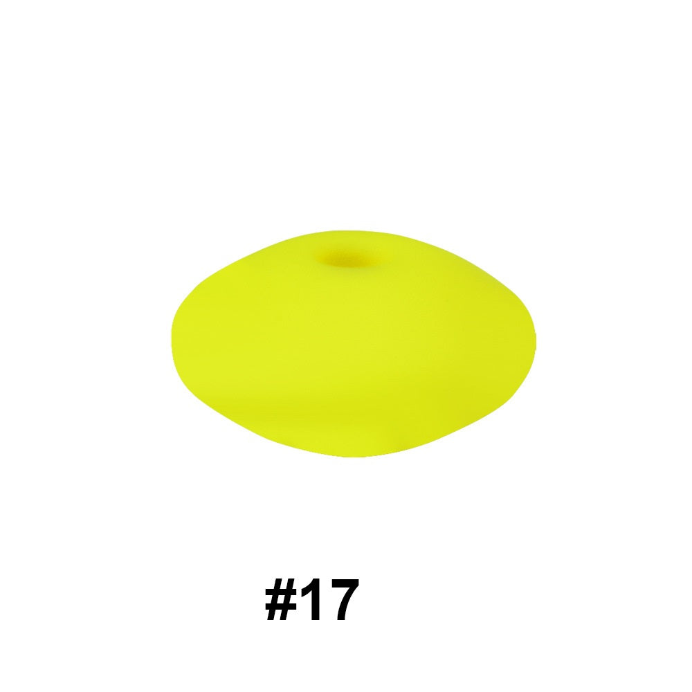12mm Silicone Spacer Beads Multi Color Soft Matte Finish 50pcs