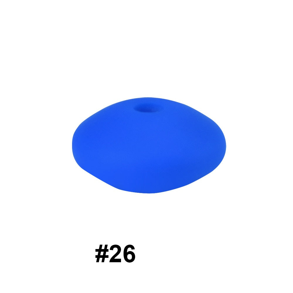 12mm Silicone Spacer Beads Multi Color Soft Matte Finish 50pcs